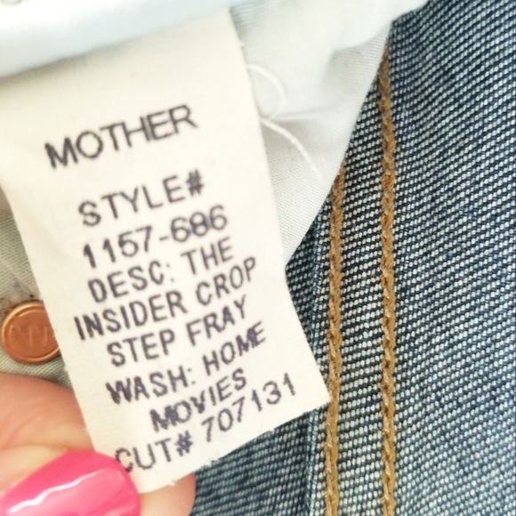 Mother Women's The Insider Crop Step Fray Cutoff Shorts High Waist High Rise EUC - Picture 8 of 13